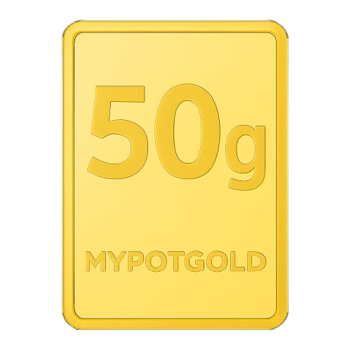PG 50 Gram Gold Mint Bar 24k (99.9%)
