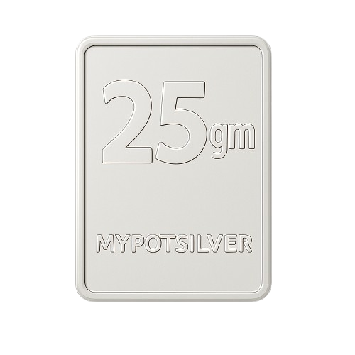 PG 25 Gram Silver Mint Bar 24k (99.9%)